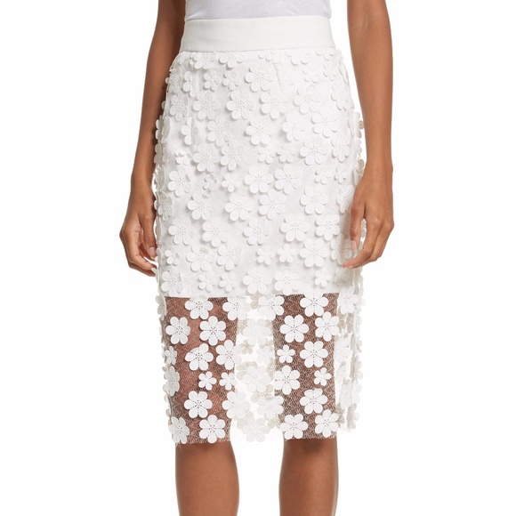 Milly Dresses & Skirts - Milly 🌸 Floral Applique Pencil Skirt